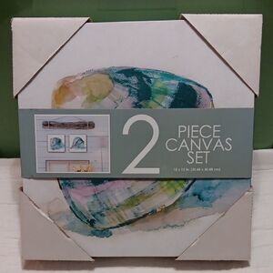 2 Piece Canvas Set with Abstract Design